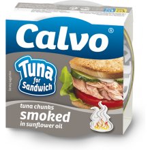 CALVO Tuna for Sandwich tuna chunks smoked...