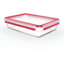 Emsa Clip&Close Glass Food Container 3 L red