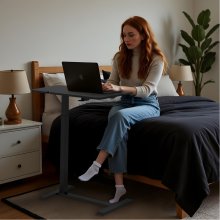 Maclean mobile desk/laptop stand, black...