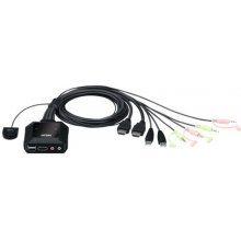 Aten 2-Port USB 4K HDMI Cable KVM Switch...
