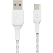 Belkin Cable Braided USB-C USB-A 15cm White