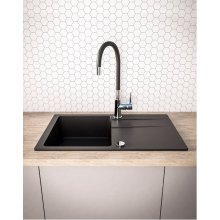 Maidsinks BALI sink (62x44) 1B1D black +...