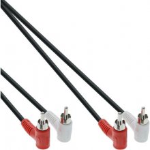 INLINE Audio cable, 2x RCA M/M, angled, 1.2m