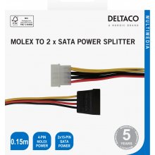 DELTACO Y-power cable for two SATA SSD Hard...