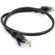 Cable Cat5E UTP, 0.5m, black