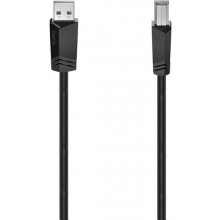 Hama Kaabel USB A - USB B, 1,5m, must