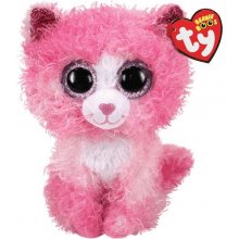 Plush toy TY Cat pink with curly hair Reagan...