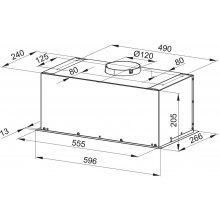 Õhupuhasti MPM Recessed hood -60-OW-01N