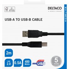 Deltaco USB-B 2.0 cable suitable for...