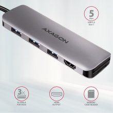Axagon Multi port USB 3.2 Gen 1 hub. HDMI...