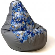 Go Gift Sako sack pouffe pear print grey...