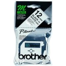 Brother Labelling Tape - 12mm, Black/White...
