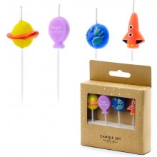 PartyDeco Space Birthday Candles