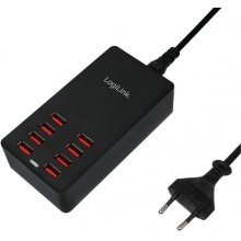 Logilink USB Ladegerät 8 Port, 44W, schwarz