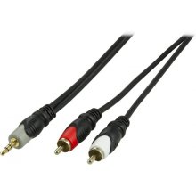 DELTACO Cable audio, 3.5mm-2xRCA, 1.0m...