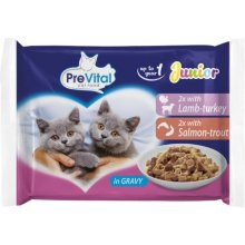 PREVITAL Cat Food Junior Mix Flavors with...