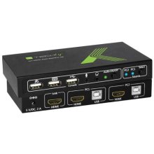 TECHly 2x1 USB HDMI 4Kx2K IDATA KVM-HDMI2U...