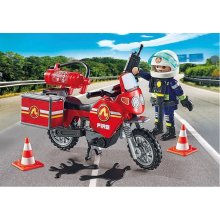 Playmobil Fire engine at the scene of...