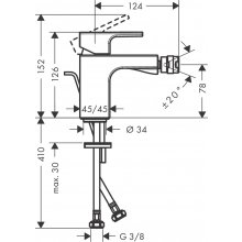 Bidė maišytuvas Hansgrohe Vernis Shape...