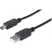 Manhattan USB Kabel A -> mini B St/St 1.80m...
