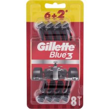 GILLETTE Blue3 8pc - Red Razor for men