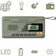 Manta Portable alarm FM radio with solar...