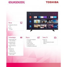 Teler Toshiba TV LED 43 inches 65UA5D63DG