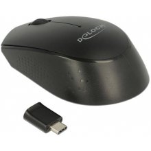 DELOCK Optische 3-Tasten Mini-Maus USB-C...