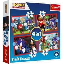 TREFL SONIC Puslede komplekt 4 in 1 Sonic