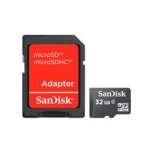 SANDISK 32GB microSDHC with adapter