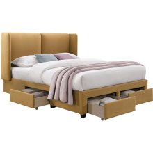 Home4you Bed SUGI 160x200cm, yellow