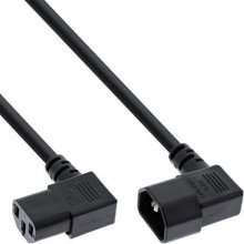 InLine power cable C13 / C14, black, angled...