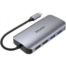 UNITEK ACTIVE HUB USB-C 2X HDMI 4K, RJ45, PD...