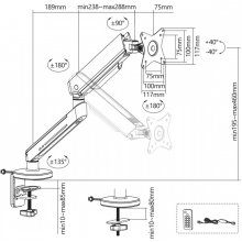 Maclean Gaming monitor mount LED NanoRS...