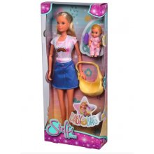 Steffi doll with baby in sling