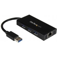 STARTECH PORTABLE USB 3.0 HUB W/ GBE IN