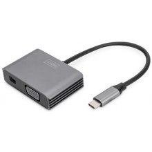 Digitus USB-C - mini DP+VGA Adapter 20cm