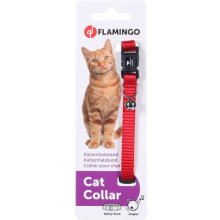 Flamingo red collar with bell for cats...