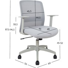 Home4you Töötool FARO 60x56xH87,5-94,5cm...