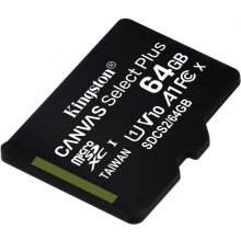 KINGSTON 64GB MICROSDXC CANVAS SELECT 100R...
