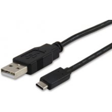 Equip Kabel USB-A 2.0 -> C St/St 1.00m 3A...