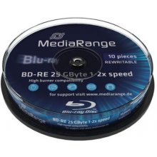 Диски MediaRange Bluray 25GB 10pcs BD-RE...