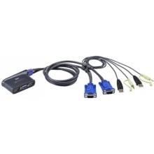 ATEN 2-Port USB KVM switch Blue