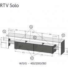 Cama MEBLE TV SOLO cabinet 200x45x35...