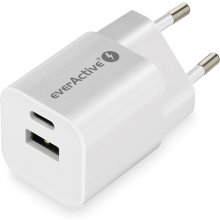 EverActive CHARGER USB/USB-C QC3.0 30W WHITE
