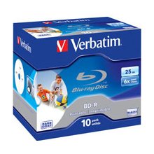 Диски Verbatim BD-R SL 25GB 6x Printable 10...
