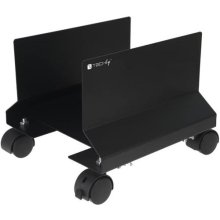 TECHly CPU Steel Holder with Wheels, Black...