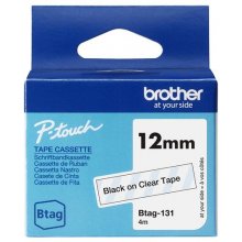 Brother BTAG-131 BTAG131 12MM BLACK ON CLEAR...