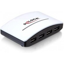 DELOCK USB-HUB 4-Port USB3.0, weiß, mit NT...