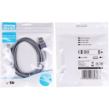 TB кабель USB - USB C 1.5 m серый tape